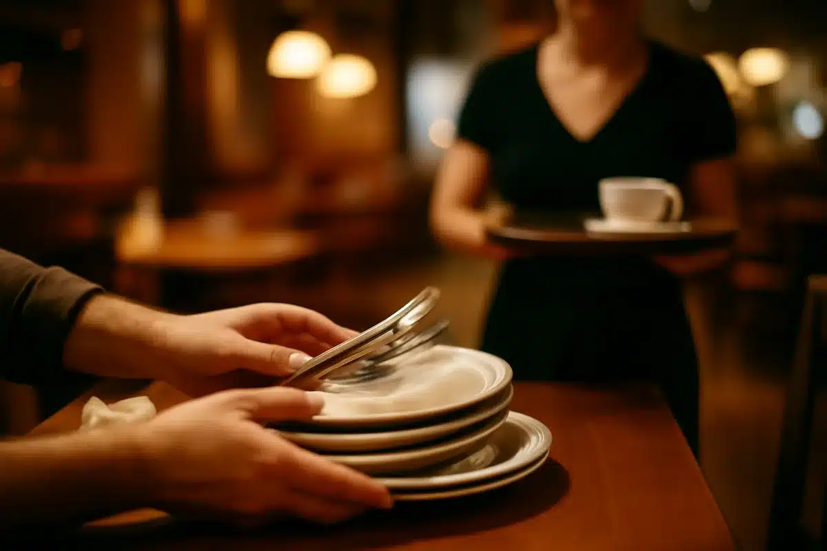 Que révèle le fait d'aider un serveur à débarrasser la table selon la psychologie ?